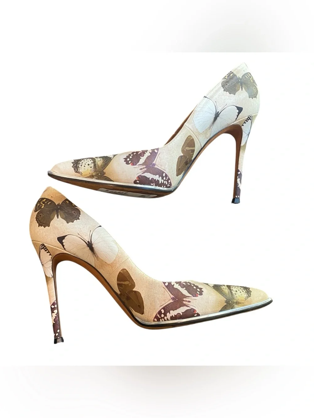 Givenchy Lia Printed Leather Butterflies Pointed Toe 10cm Stiletto Heel Pump